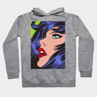 Comic Pop Art Woman Hoodie